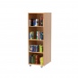 Bücherregal, 165 cm hoch, 52x64 cm (B/T), einseitig nutzbar, 4 Fächer, 